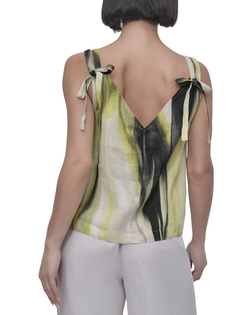 DKNY Printed Linen Top