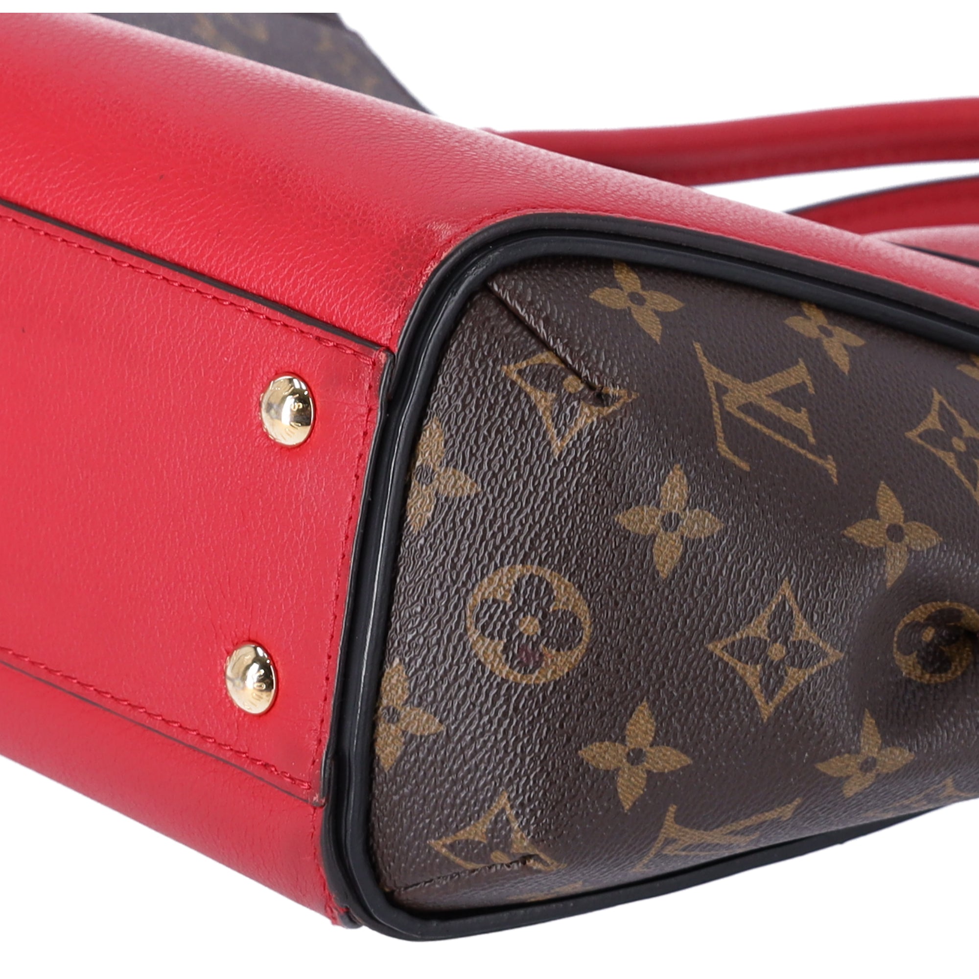 Louis Vuitton Monogram Kimono MM Brown Red Tote Bag Canvas Shoulder Bag M40459