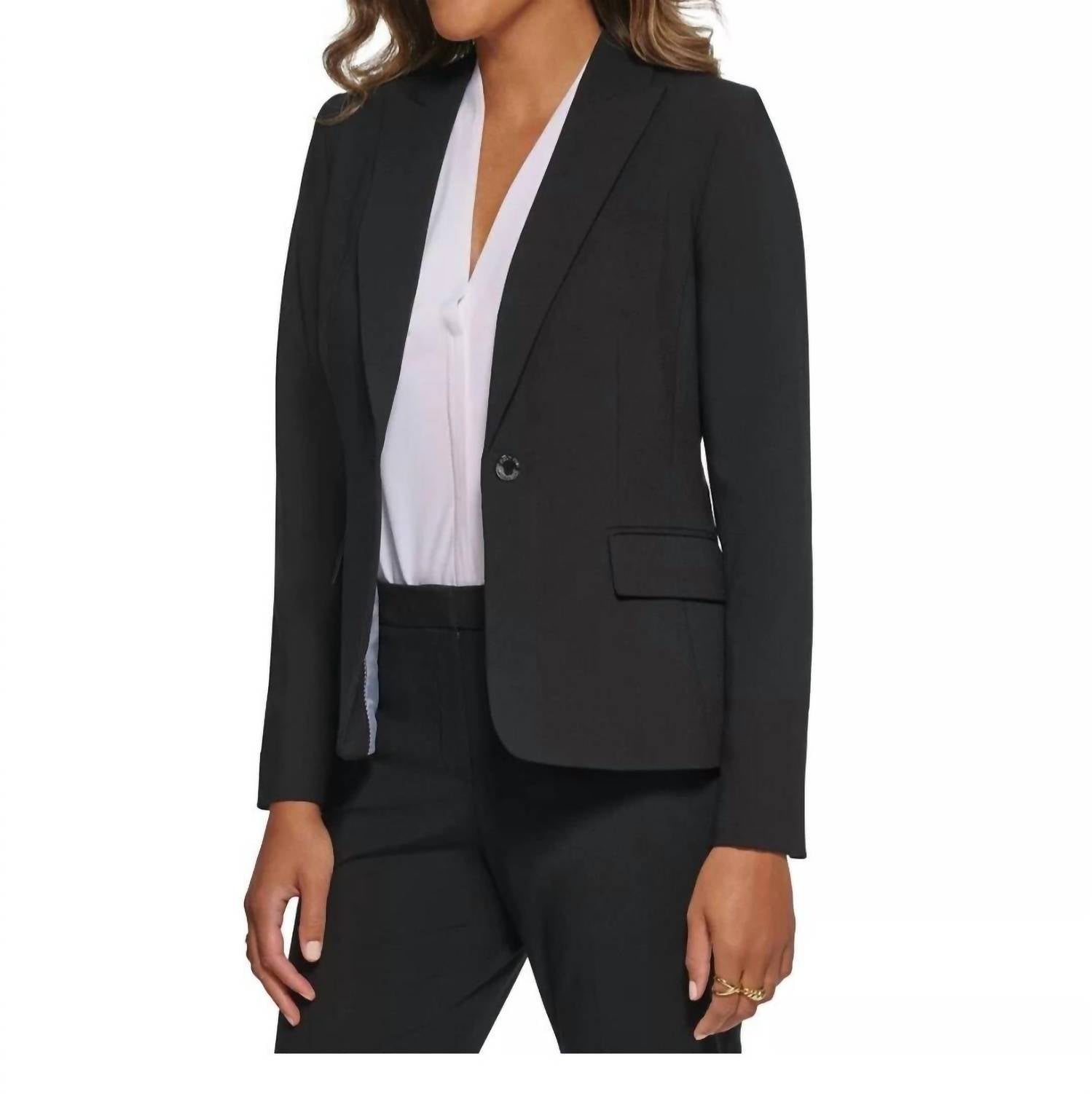 Blazer Tailored Suit Jacket In Black