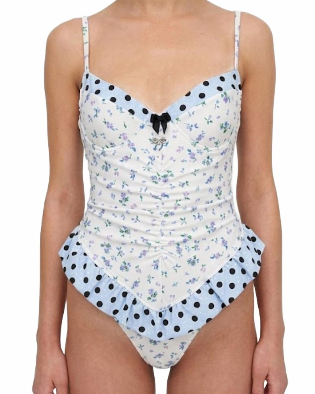 Muna Bathing Suit In Blue & White