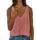 Amai Sweater Tank In Peach Pink