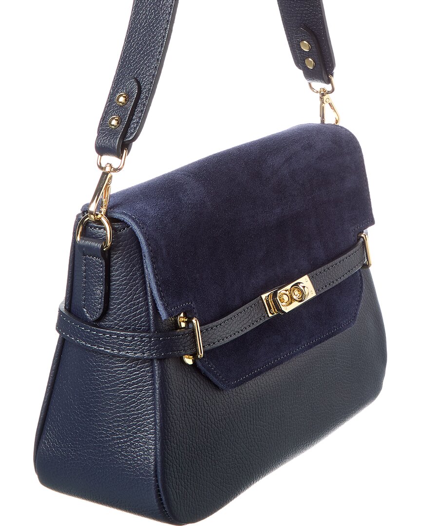 Isabella Rossetti Greta Suede & Leather Handbag