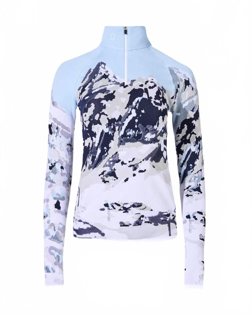 Landscape 1/4 Zip Baselayer Top In Dede Ski Print