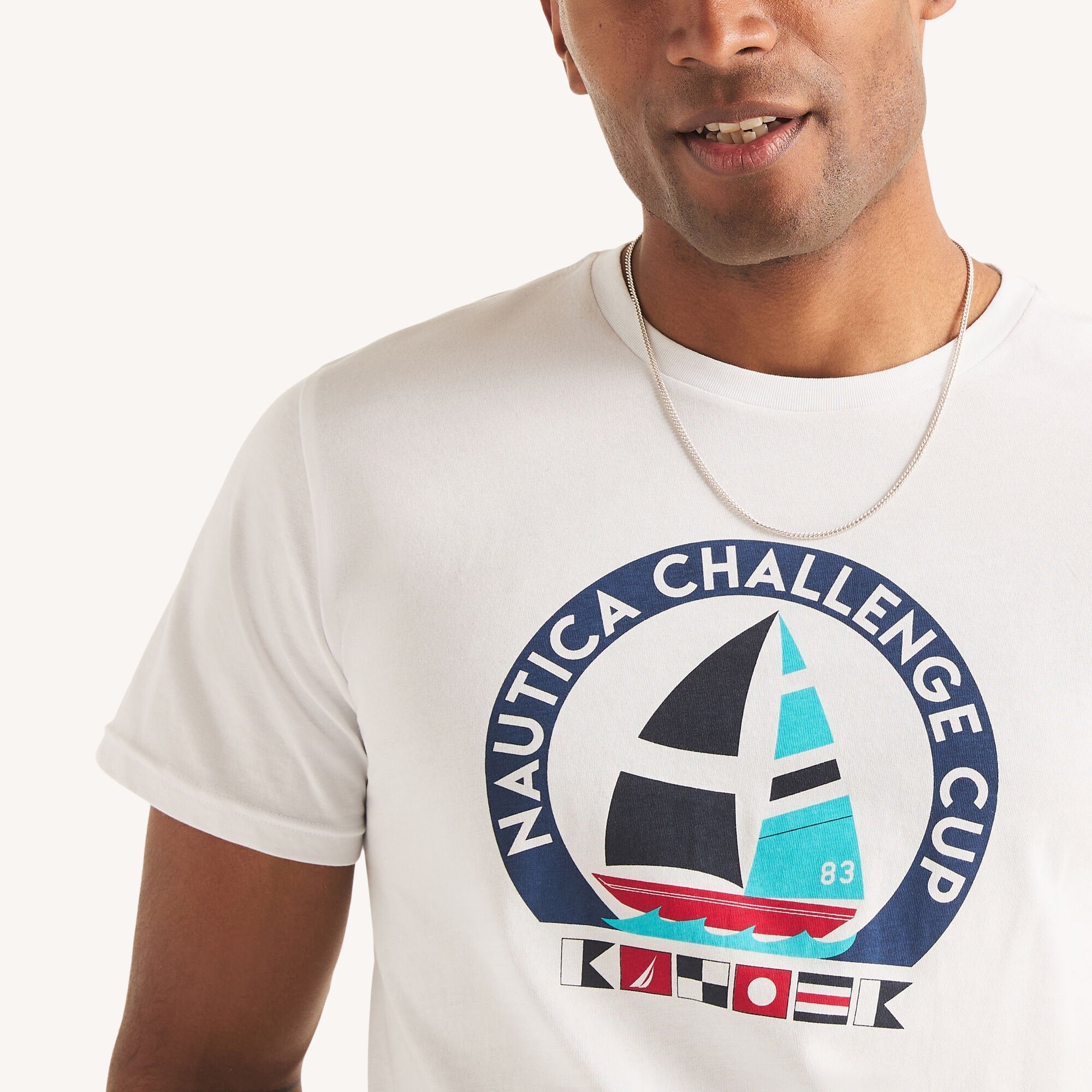 Nautica Mens Challenge Cup Graphic T-Shirt