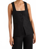 Jackie Vest Top In Black