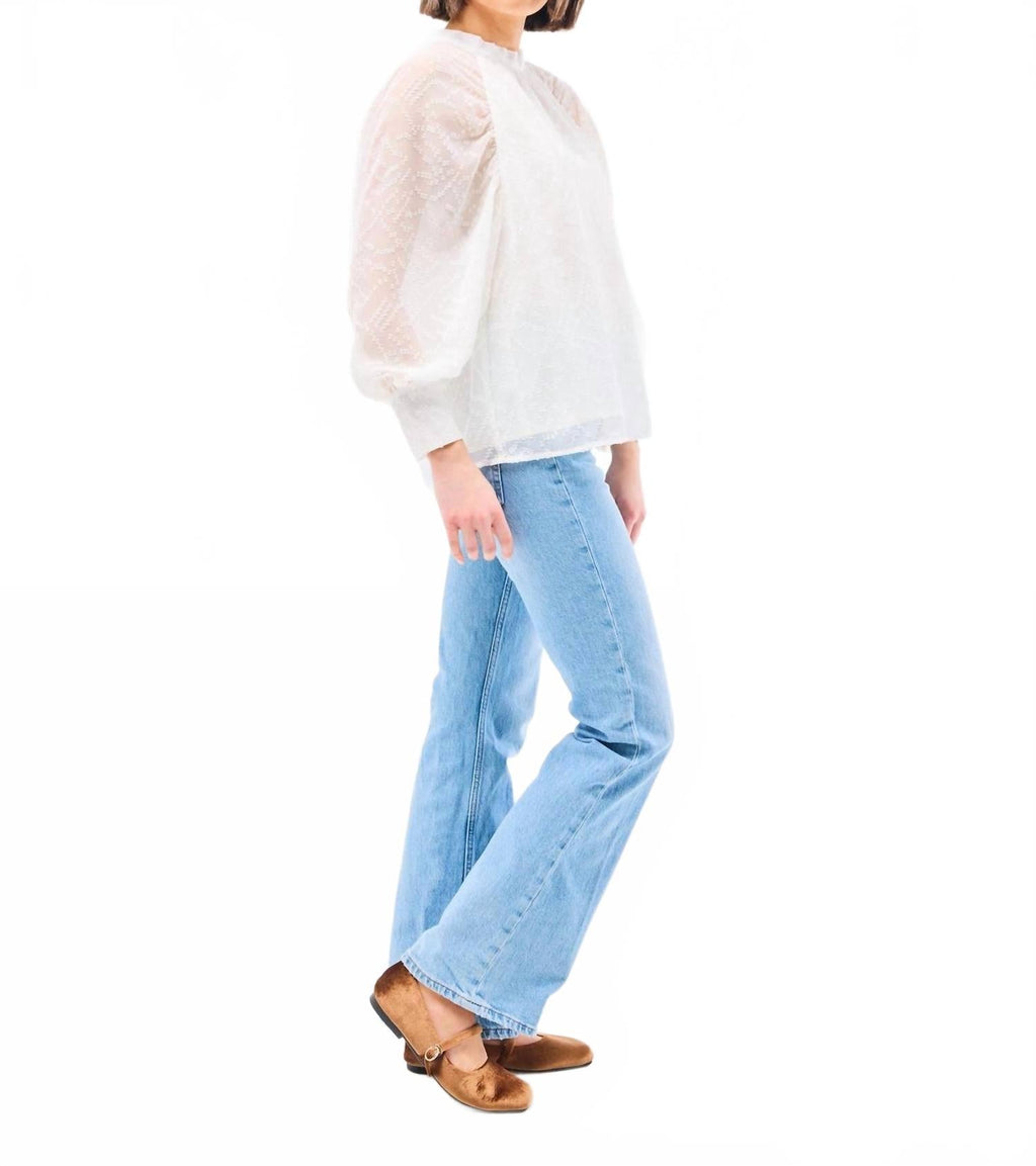 Veronica Raglan Sleeve Top In Marshmallow