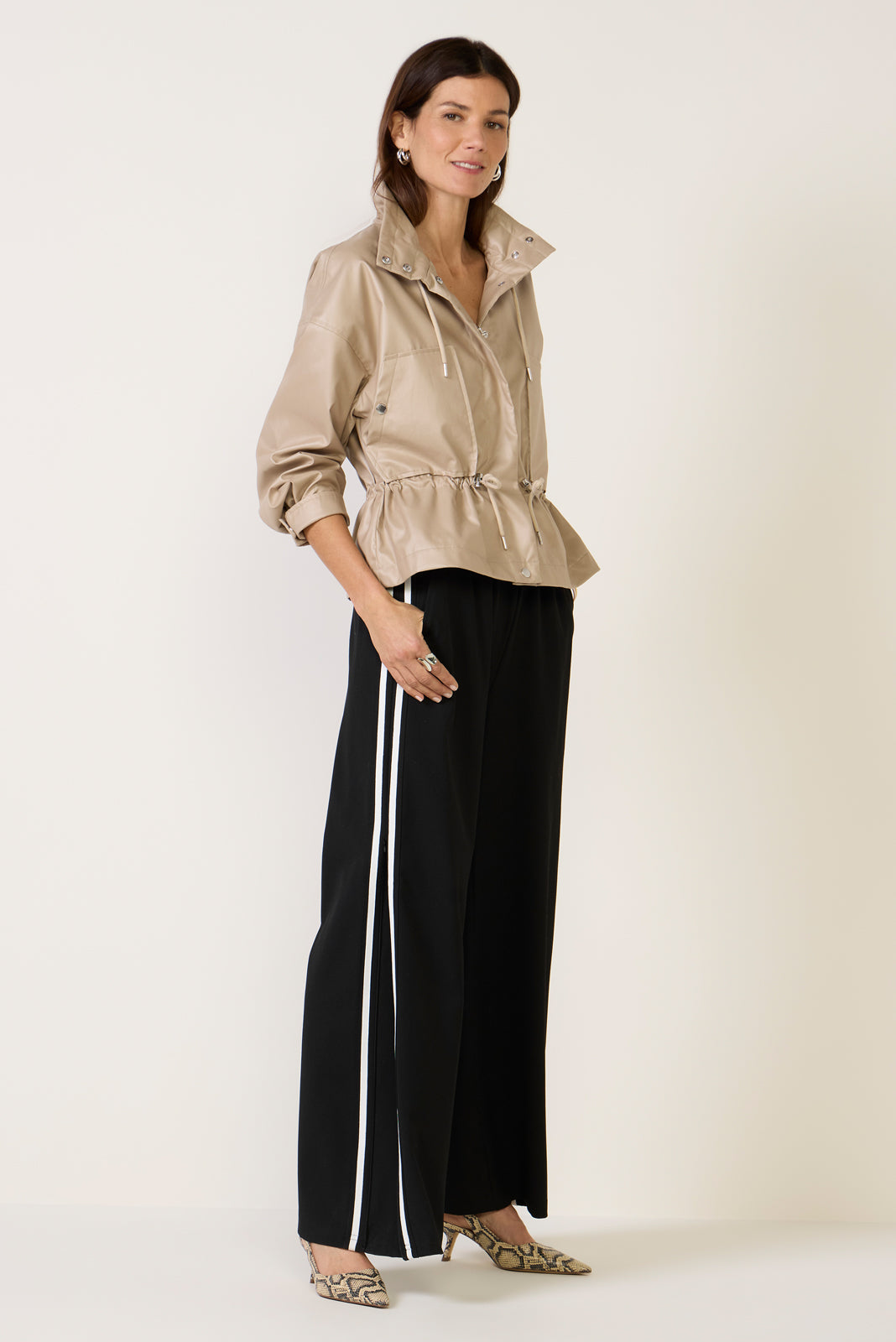 Women's Faux Leather Bomber Jacket