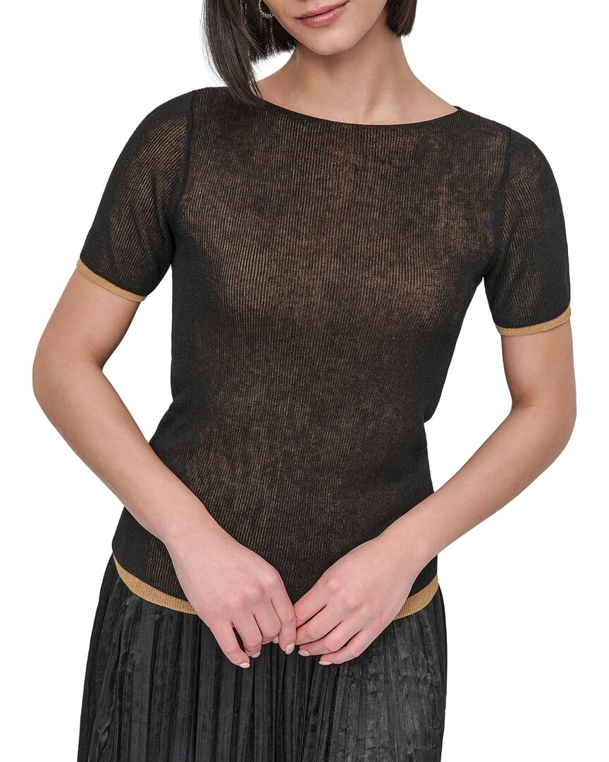DKNY Contrast Layered Top