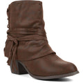 Women's Petra Boots In Dark Brown Distressed Suedelike