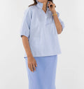 Poppy High Neck Top In Grapemist Stripe