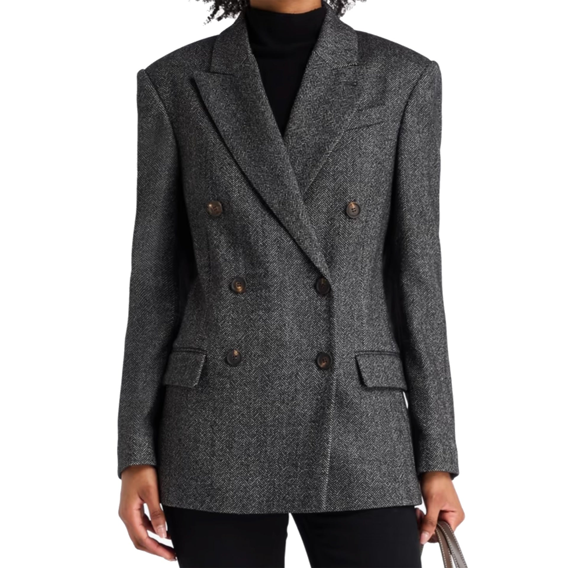 Brunello Cucinelli Herringbone Wool Blazer Women