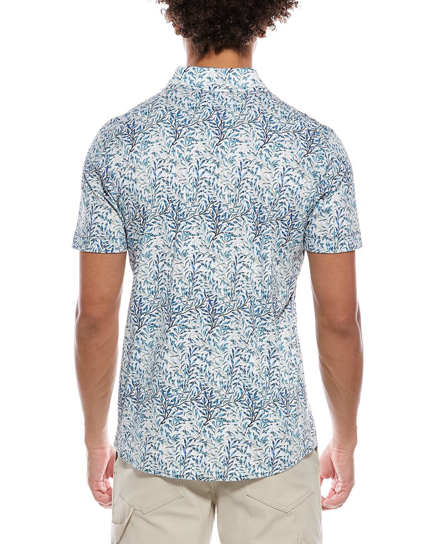 Raffi Leaf Print Button Shirt