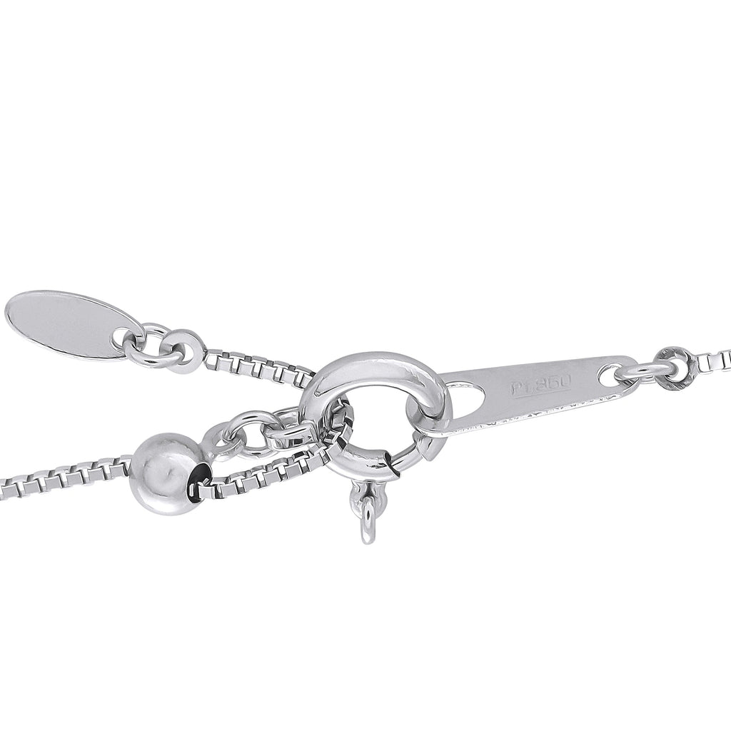 LB Exclusive Platinum 0.33ct Diamond and Sapphire Pendant Necklace MF16-041426