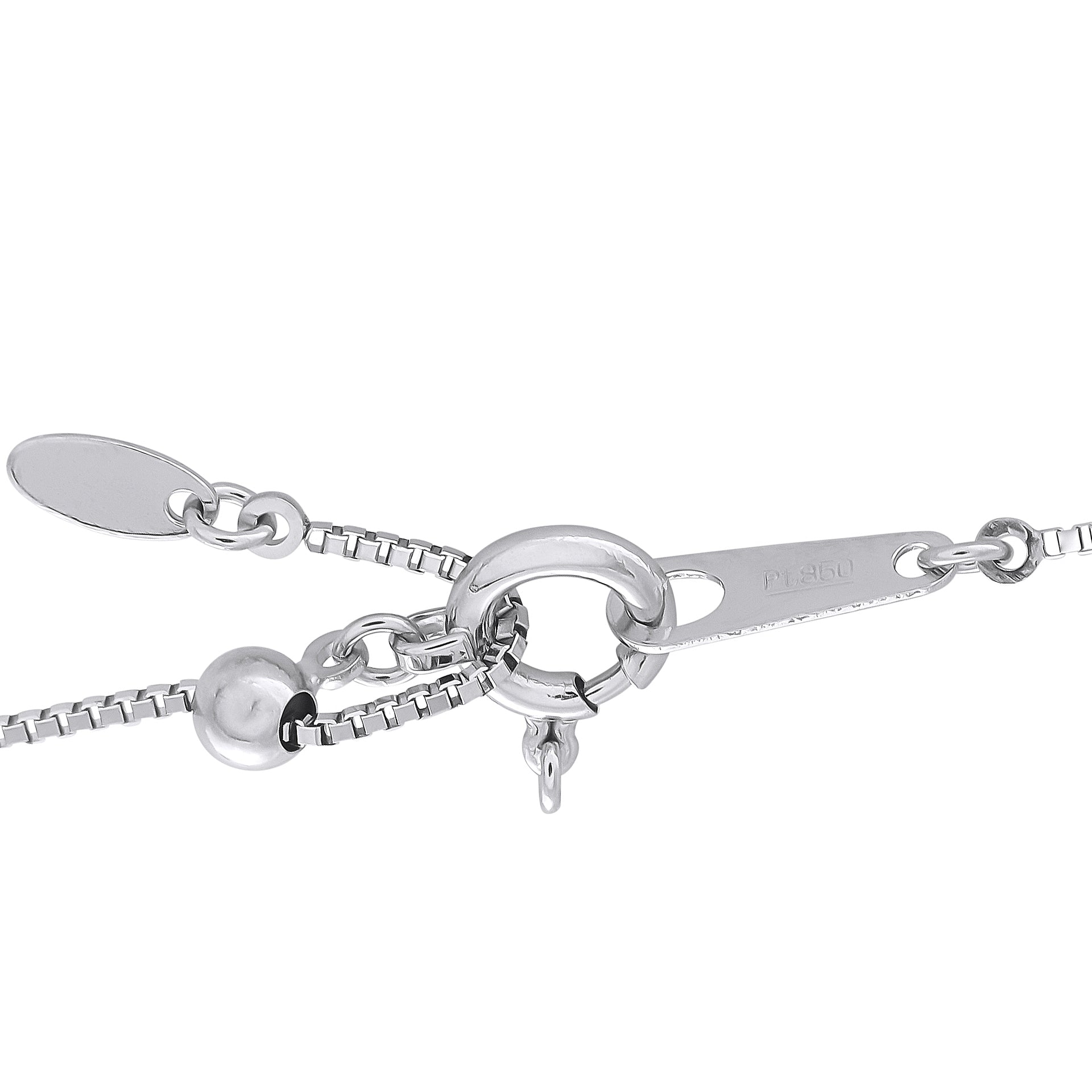 LB Exclusive Platinum 0.33ct Diamond and Sapphire Pendant Necklace MF16-041426