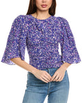 Isabel Marant E'toile Lidiane Silk-Blend Blouse