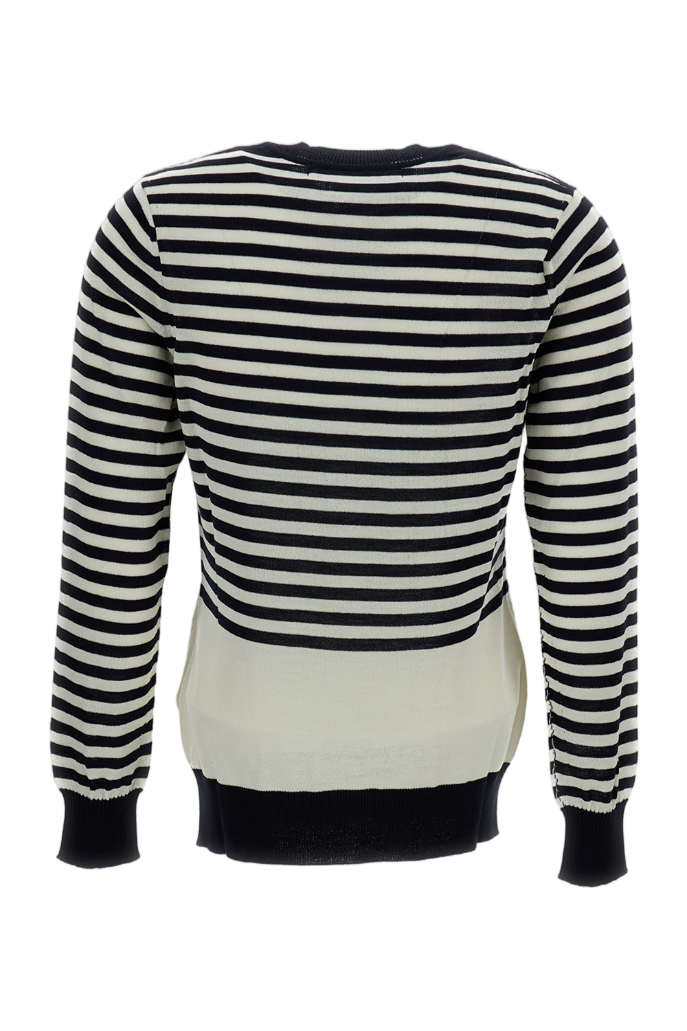 Round Neck Striped Cardigan
