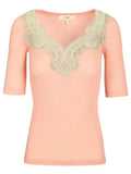 Chloe' Women Wool Rib Knitted & Guipure Sweater