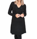 Sequined Bow Flared Dress In Black