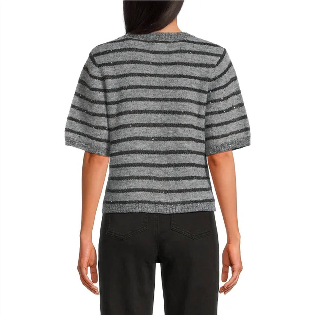 Shine Crew Sweater In Grey