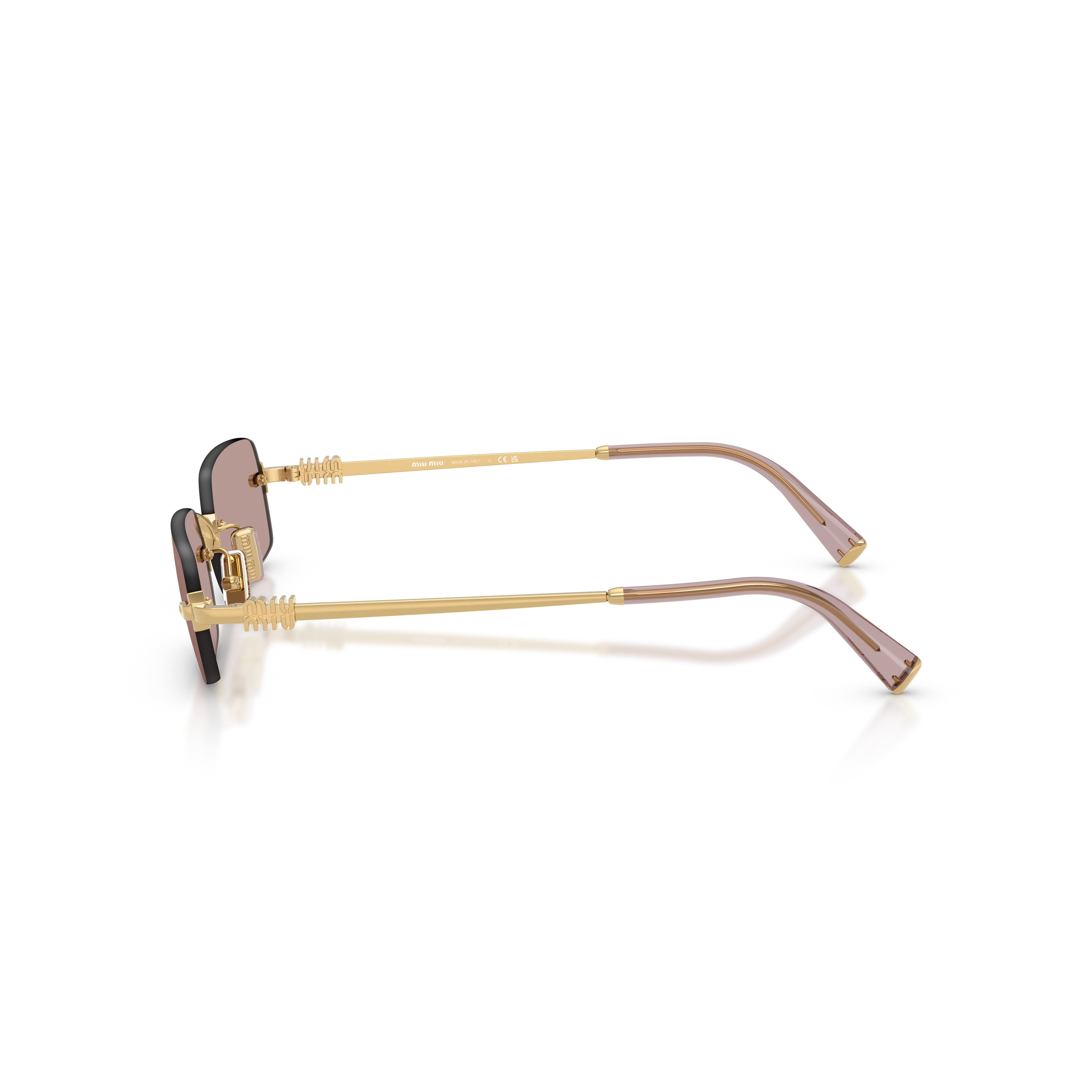 0mu B50s Rimless Rectangular Sunglasses