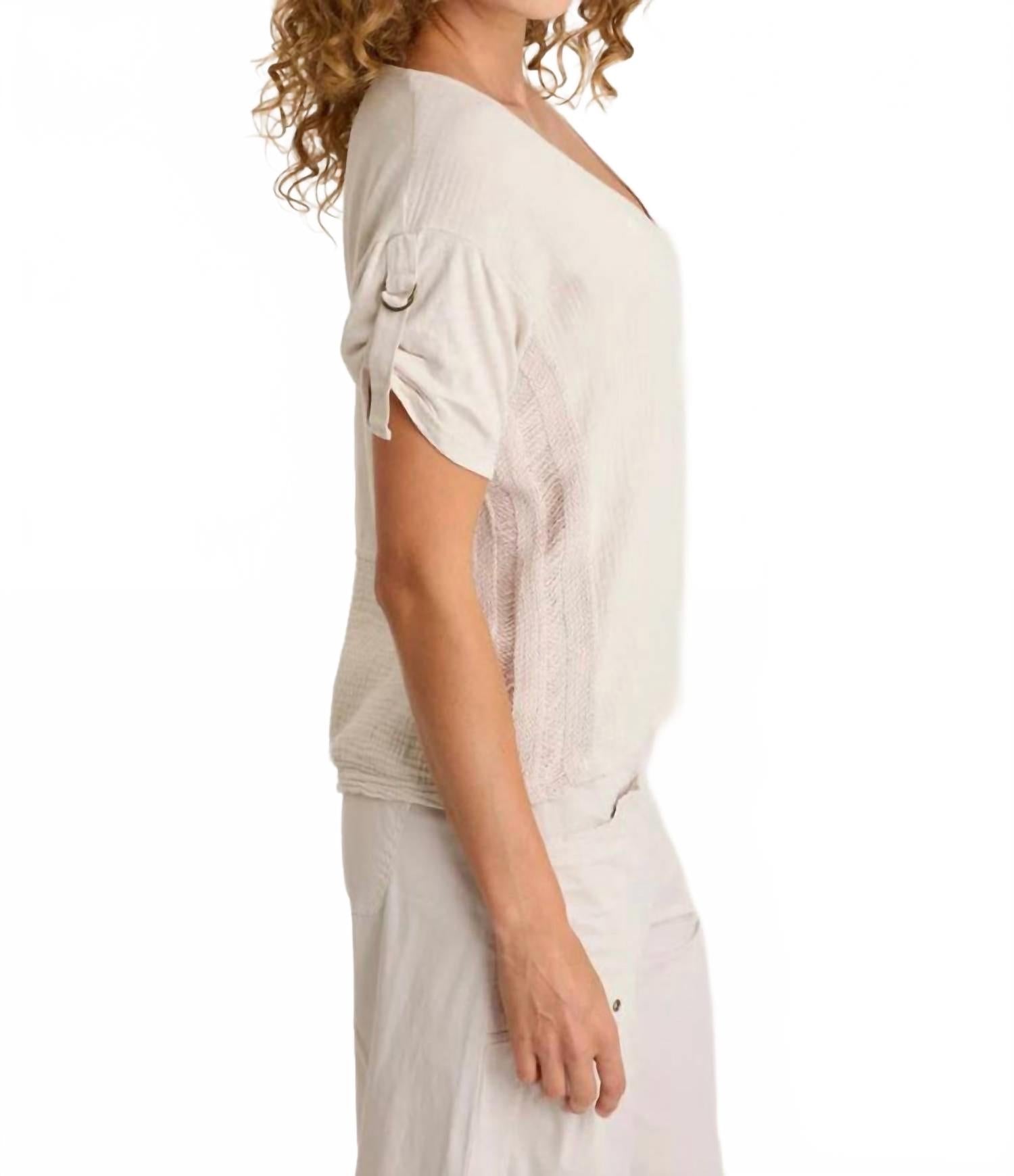Milani Short Sleeve Top In Sonic Silver
