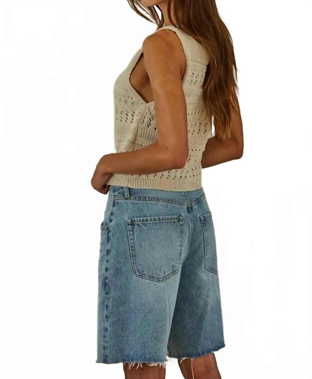 Rael Sleeveless Sweater Pullover Top In Light Taupe