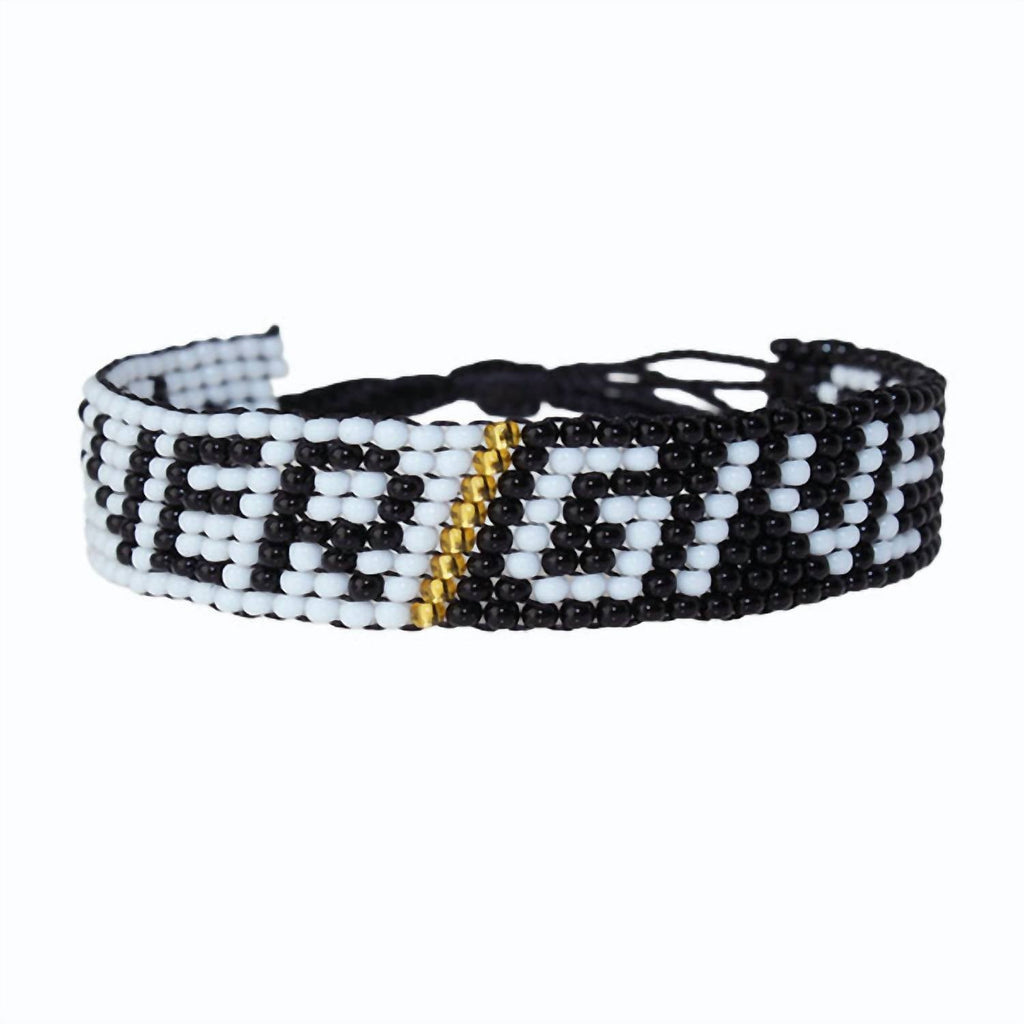 Unisex Never Give Up Bracelet In White Gold