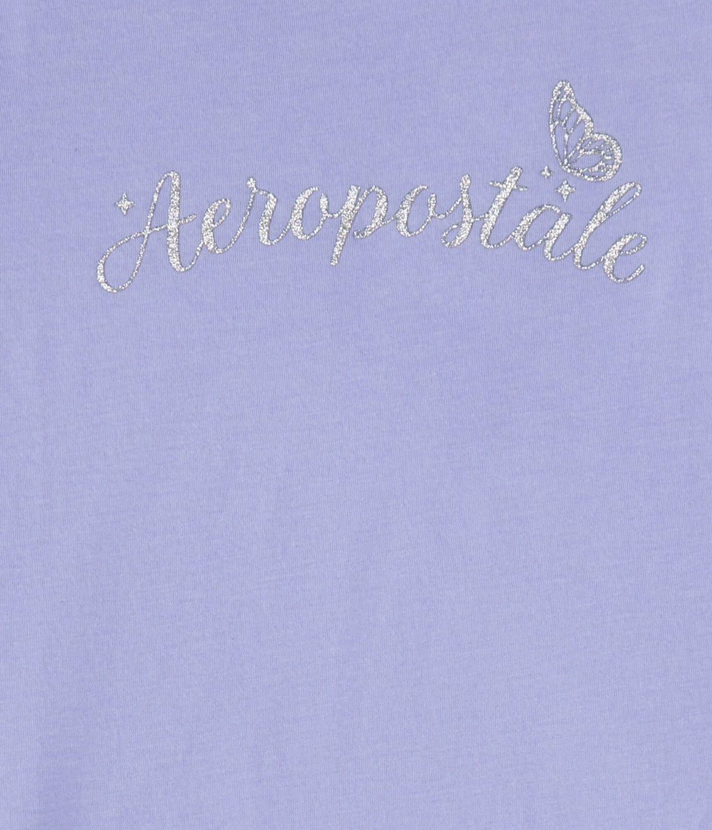 Aeropostale Butterfly Glitter Graphic Tee