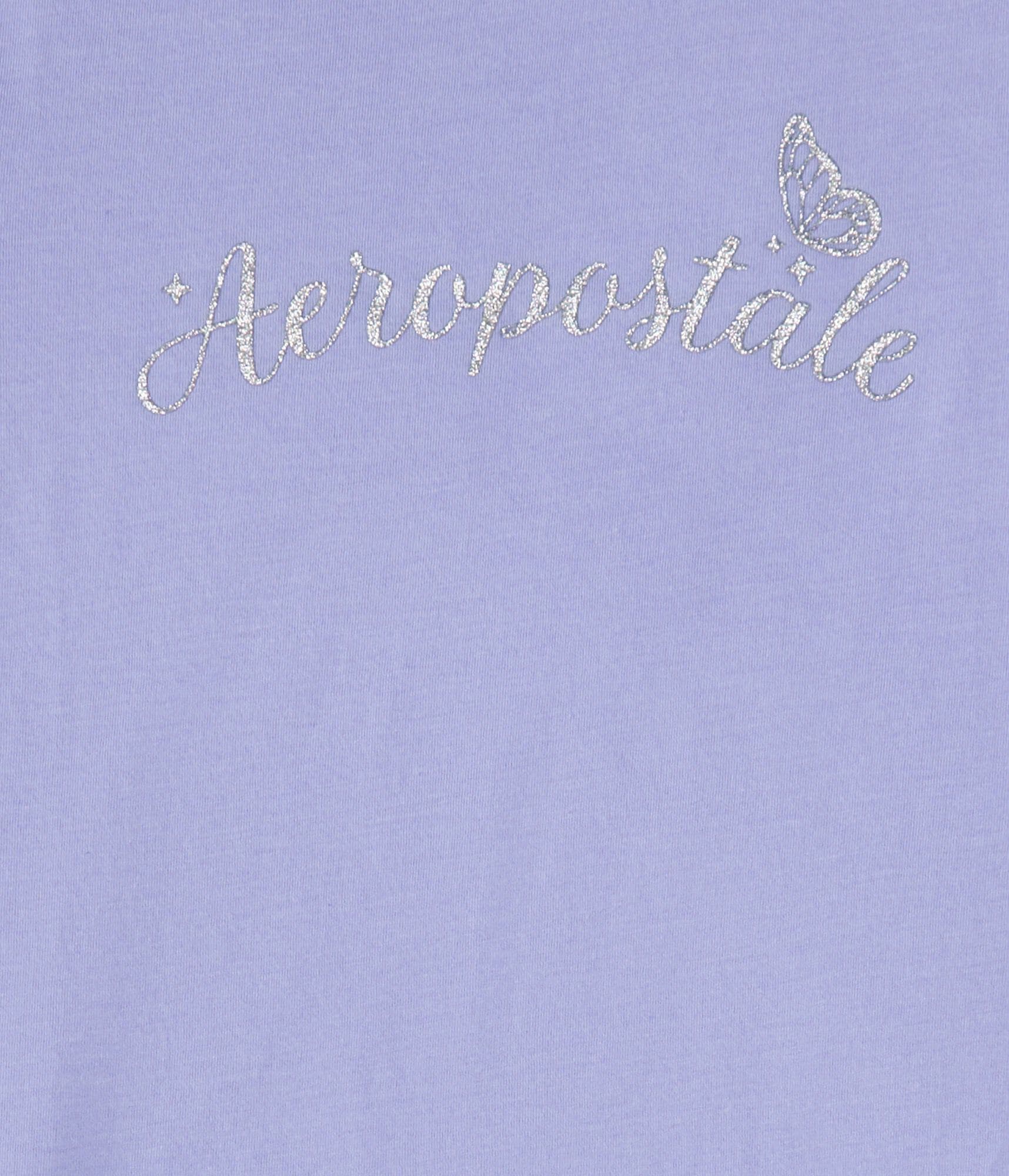 Aeropostale Butterfly Glitter Graphic Tee
