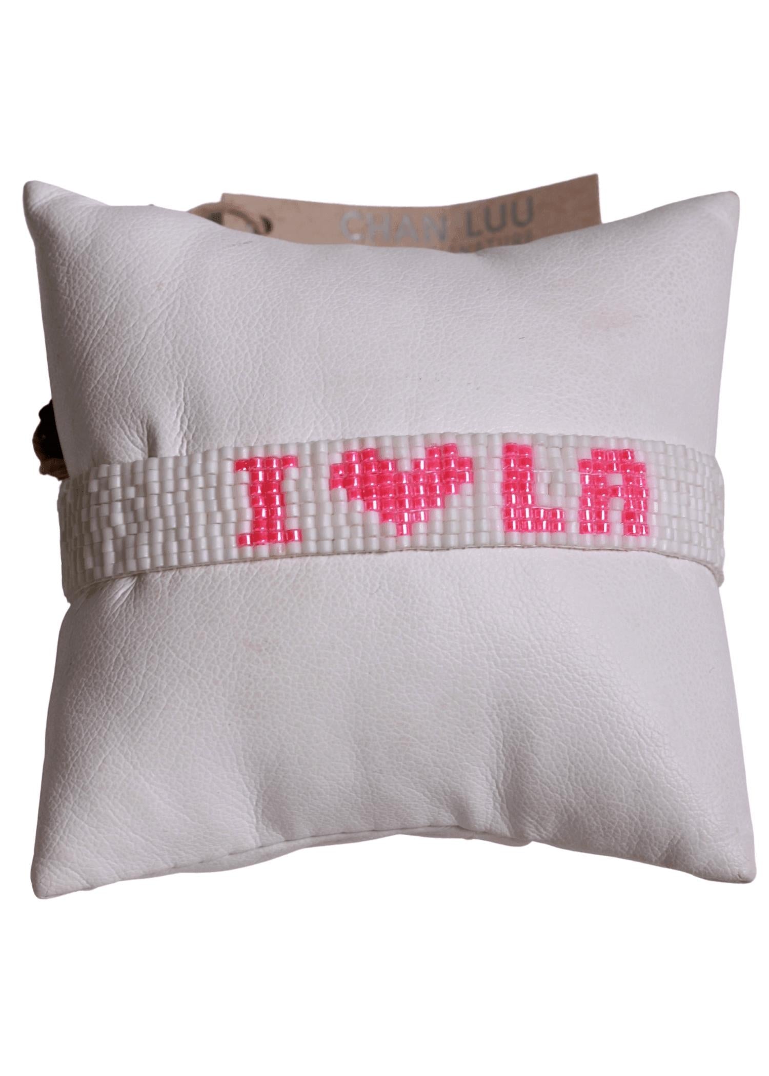Women's I Love La Bracelet In White
