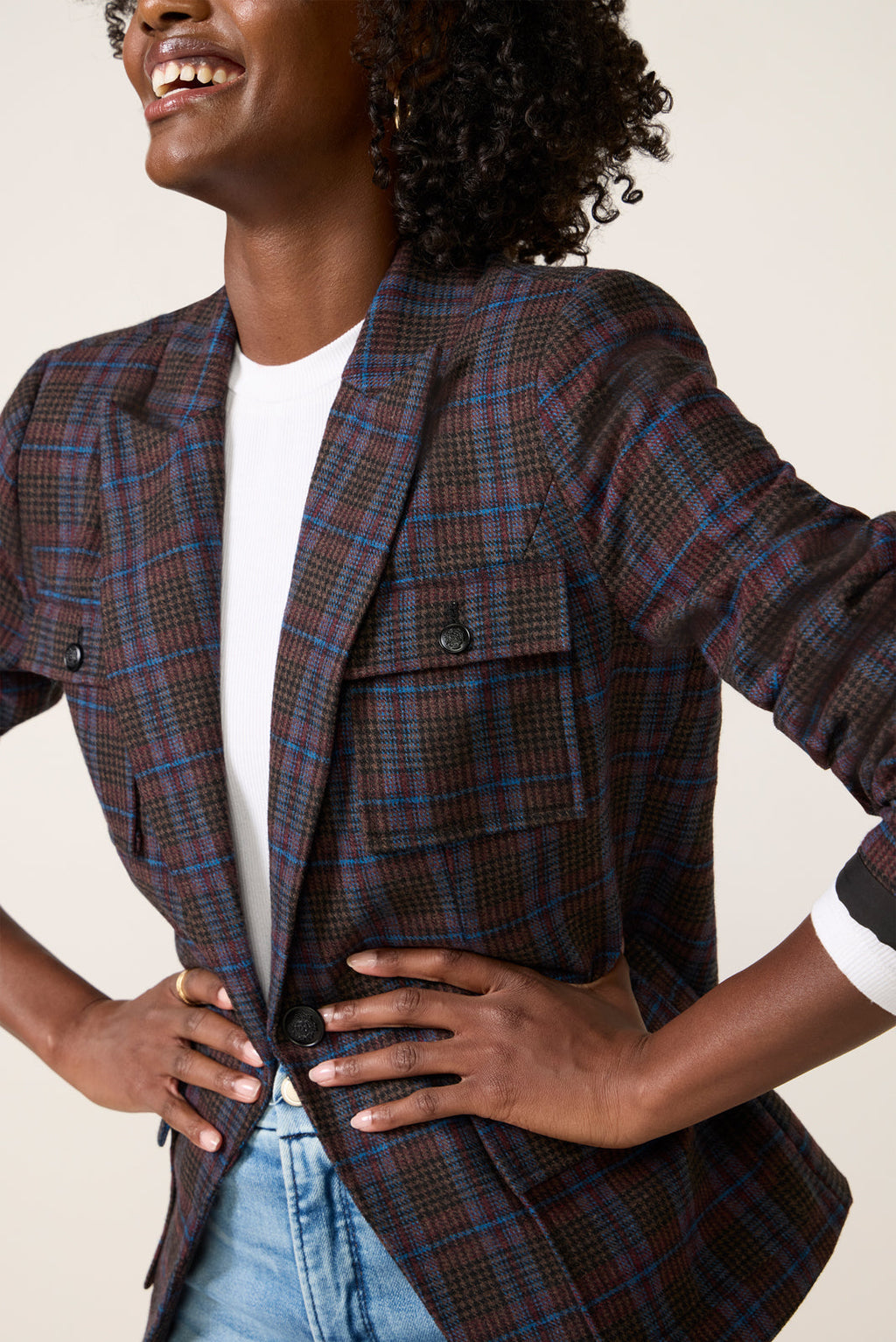Women's Jackie Plaid Blazer
