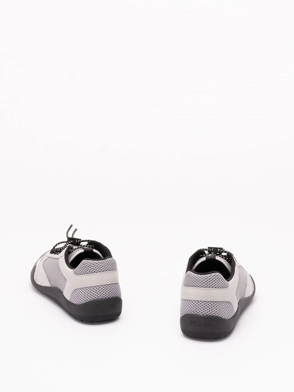 Prada Men Speedrock Leather And Mesh Sneakers