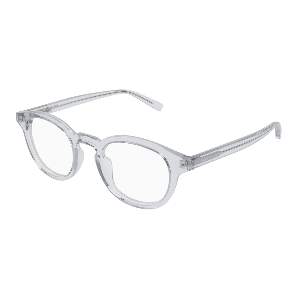 Translucent Frame Round Square Eyeglasses With Slim Temples