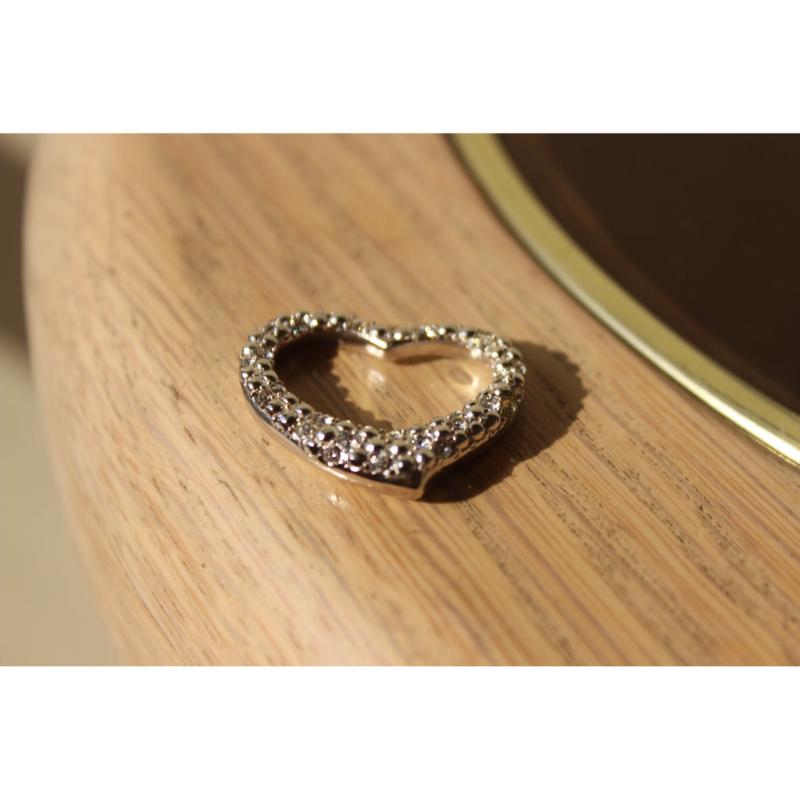 Rhodium 925 Sterling Silver Pendant with AAA Grade CZ in Clear