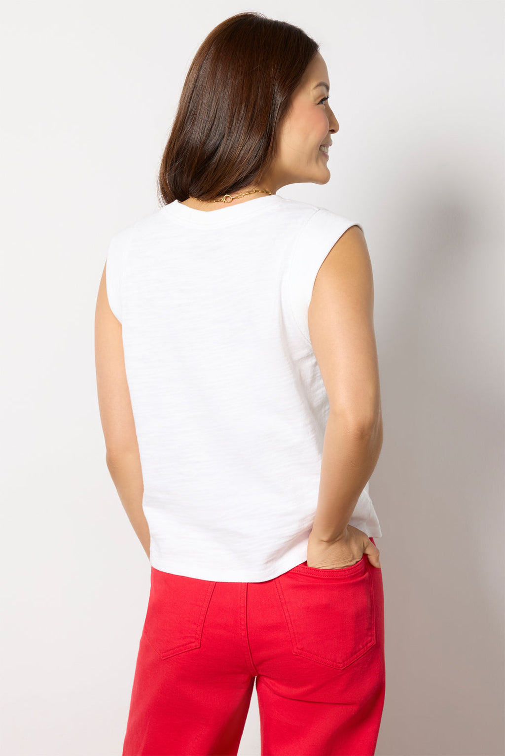 Women's Sunwashed Slub Muscle Tank Top