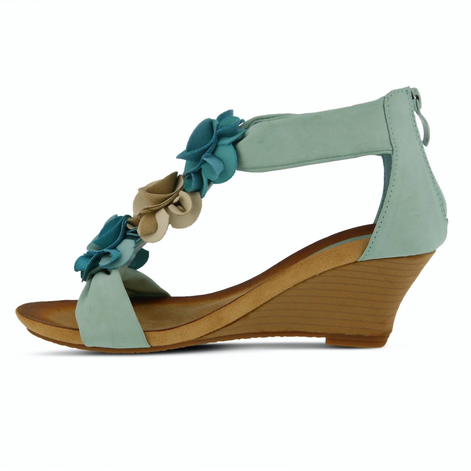 Women's Harlequin Wedge Sandal In Aqua Multi