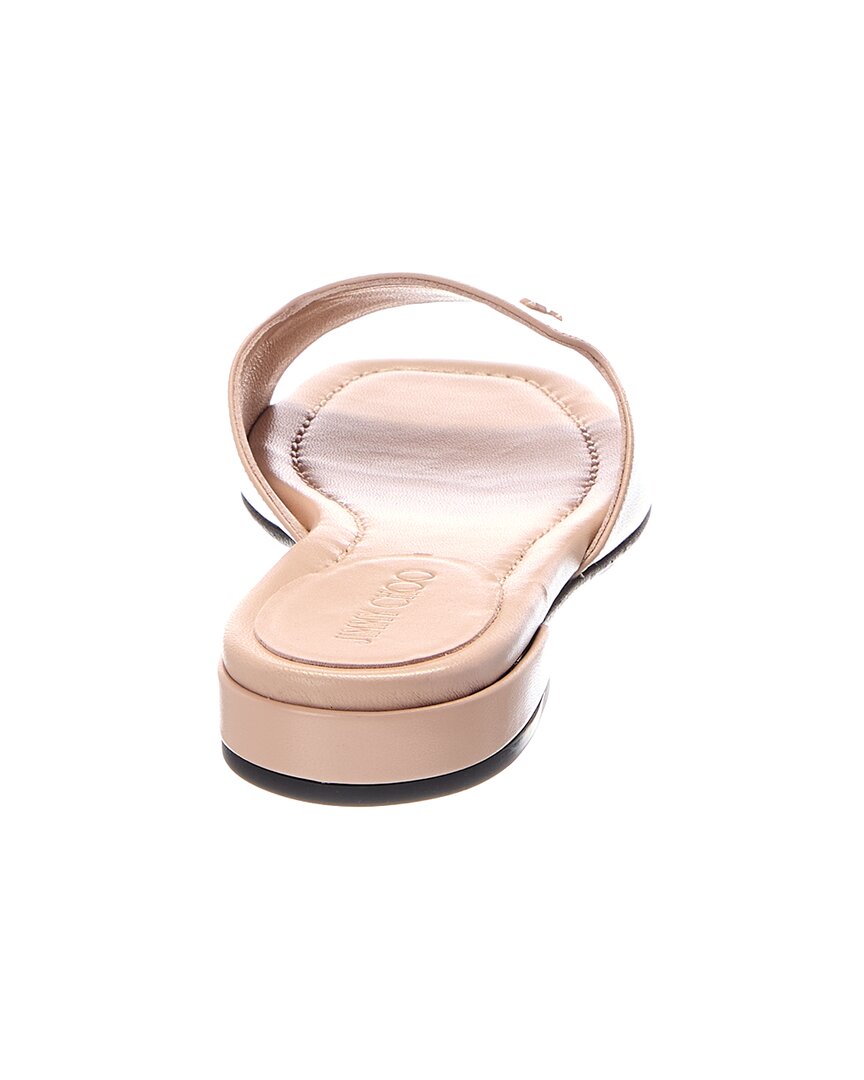 Jimmy Choo Dina Leather Flat Sandal