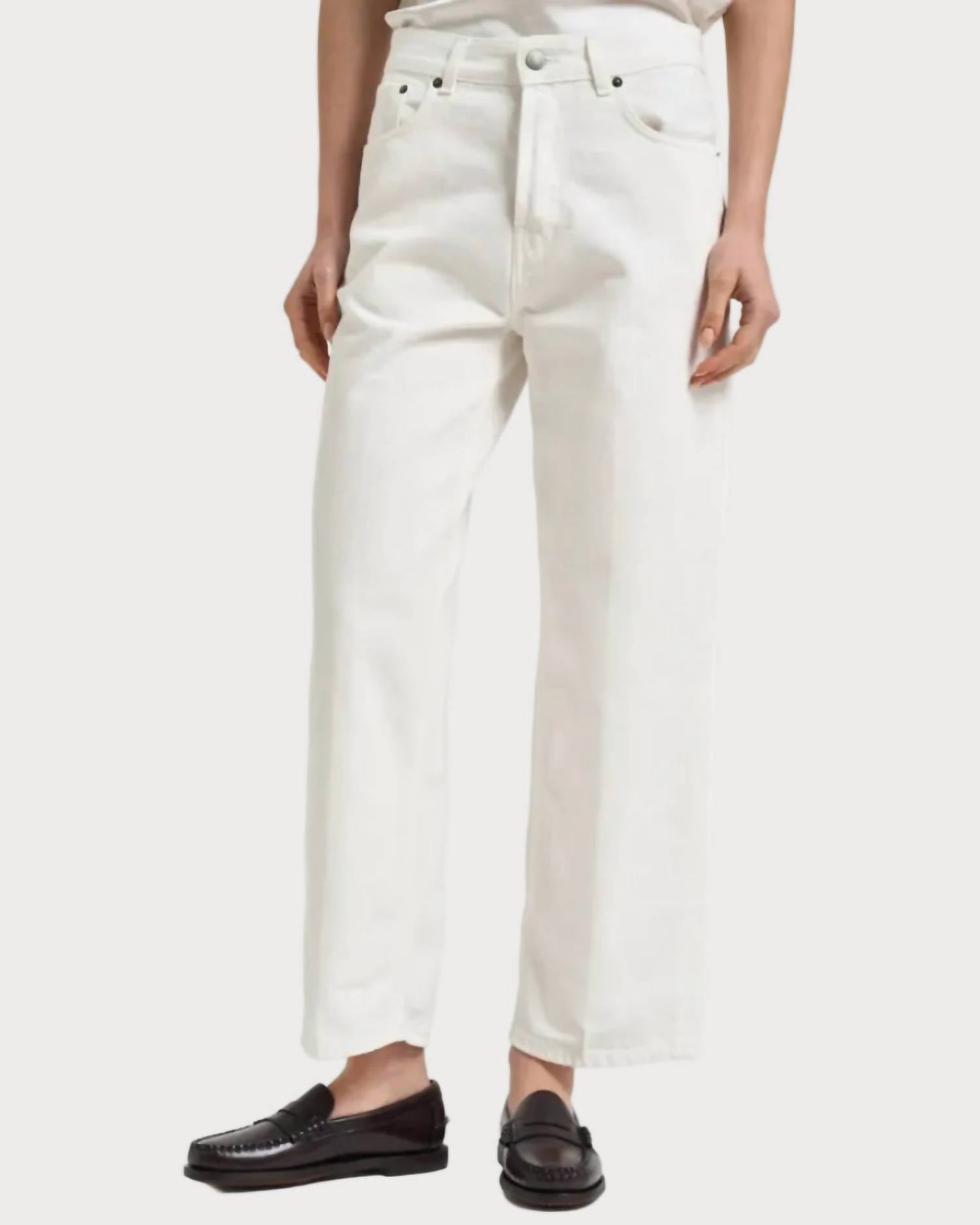 Betty Bull Jeans In Off White