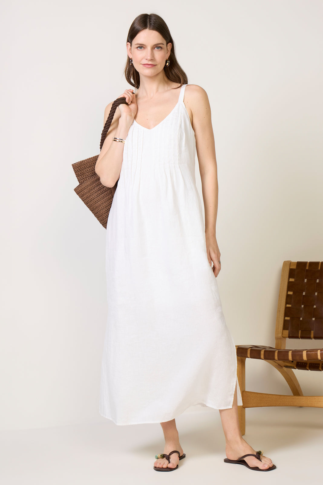 Women's Stella Linen Pintuck Dress