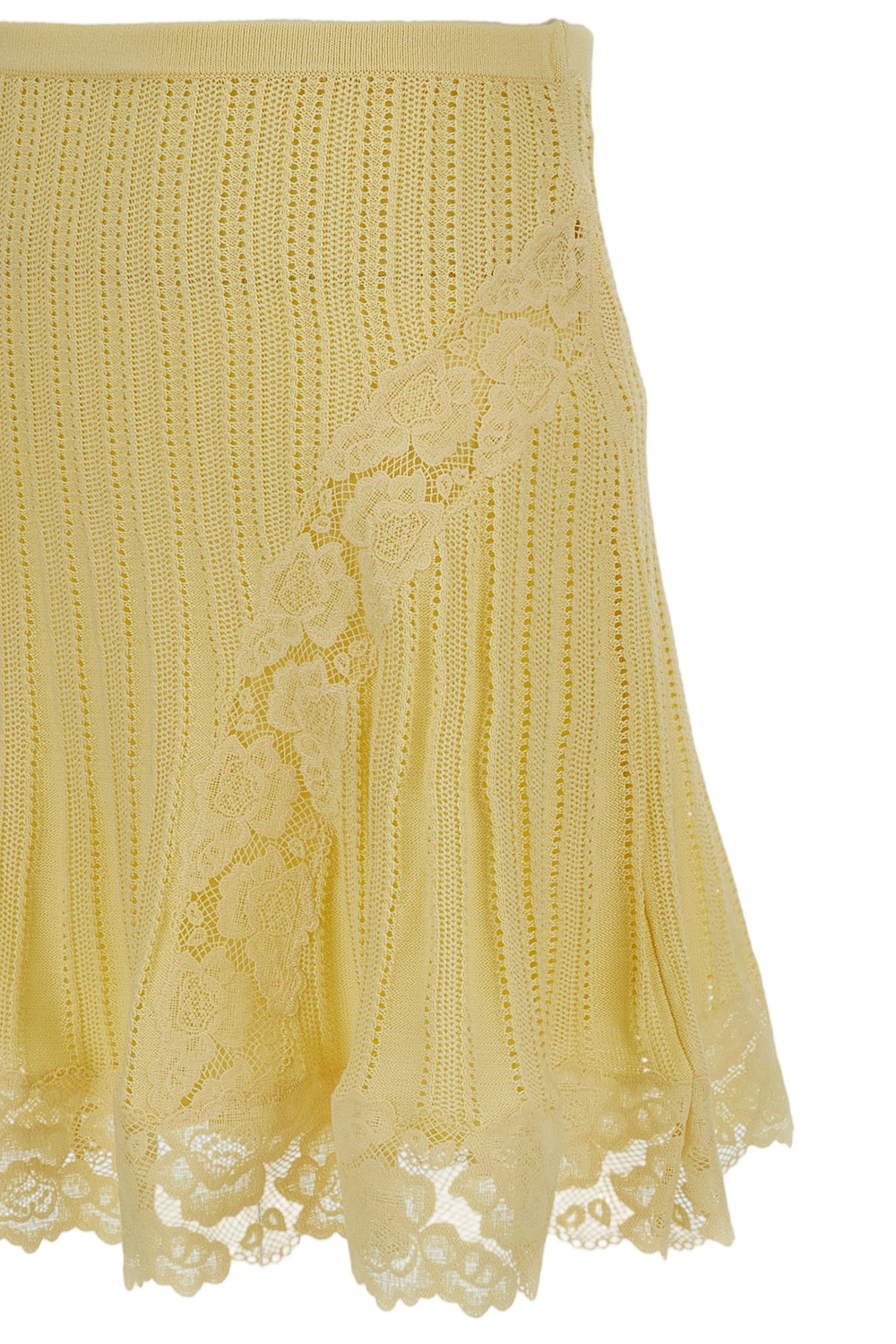 Pointelle Knit Mini Skirt