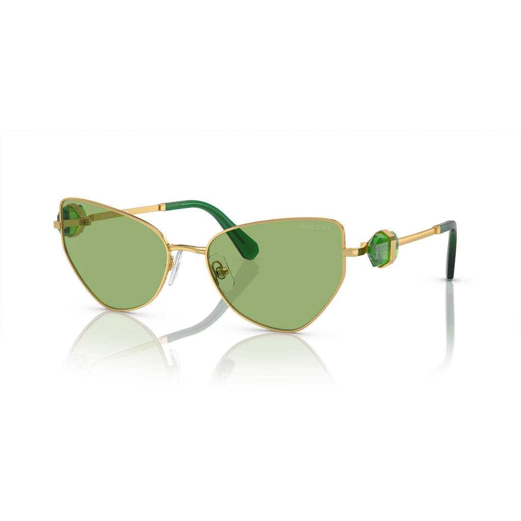 0Sk7003 Cat-Eye Sunglasses with Green Tinted Lenses
