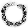 High polished (no plating) Stainless Steel Bracelet with Ceramic in Jet