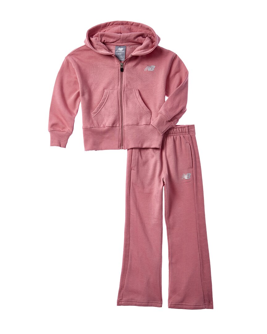 New Balance 2pc Zip Hoodie & Flare Pant Set