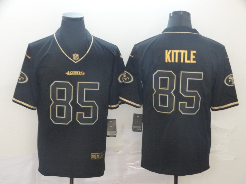 Men's San Francisco 49ers George Kittle #85 Black Alternate Game Player Jersey1