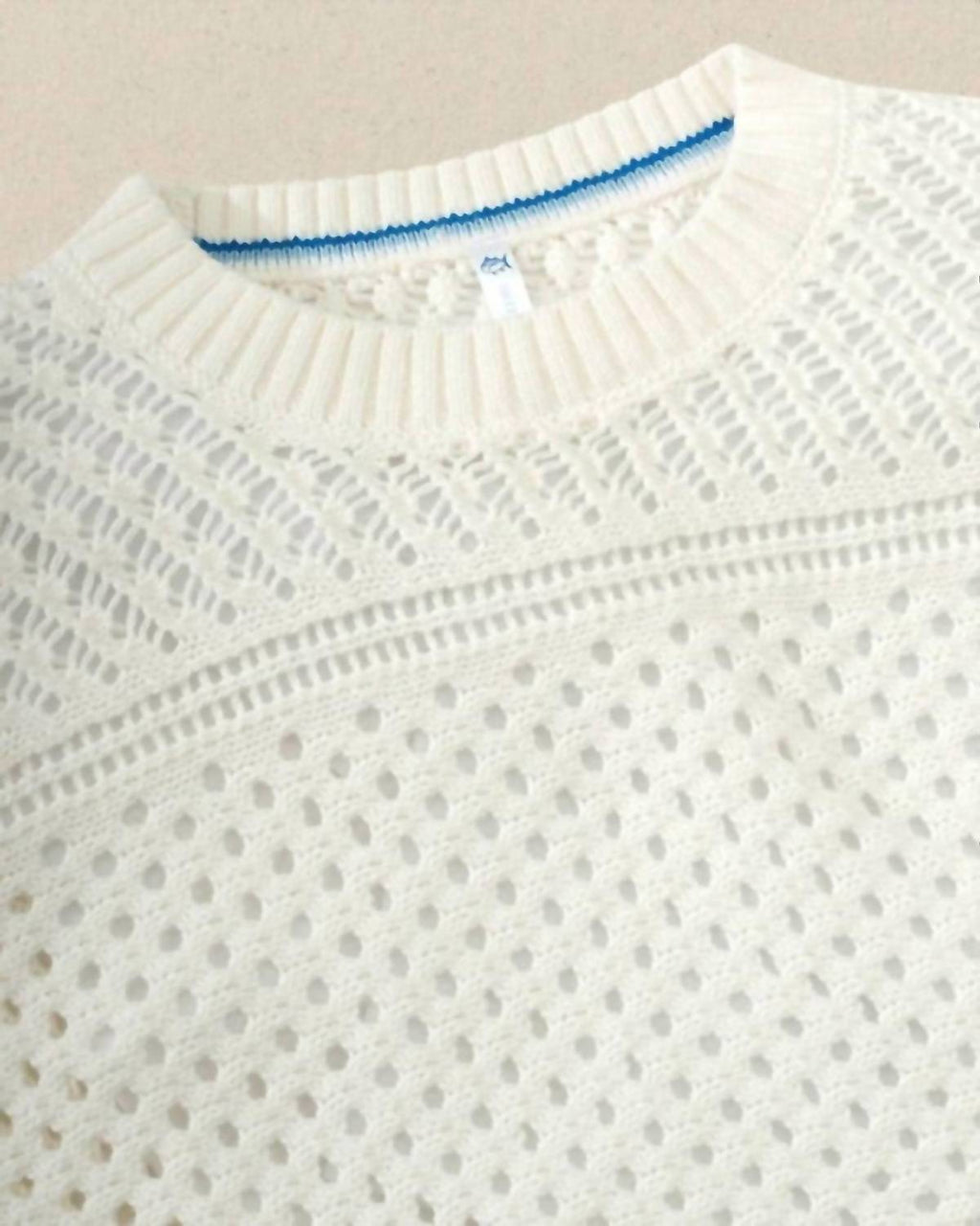 Women's Ophelia Open Stitch Sweater In Sand White