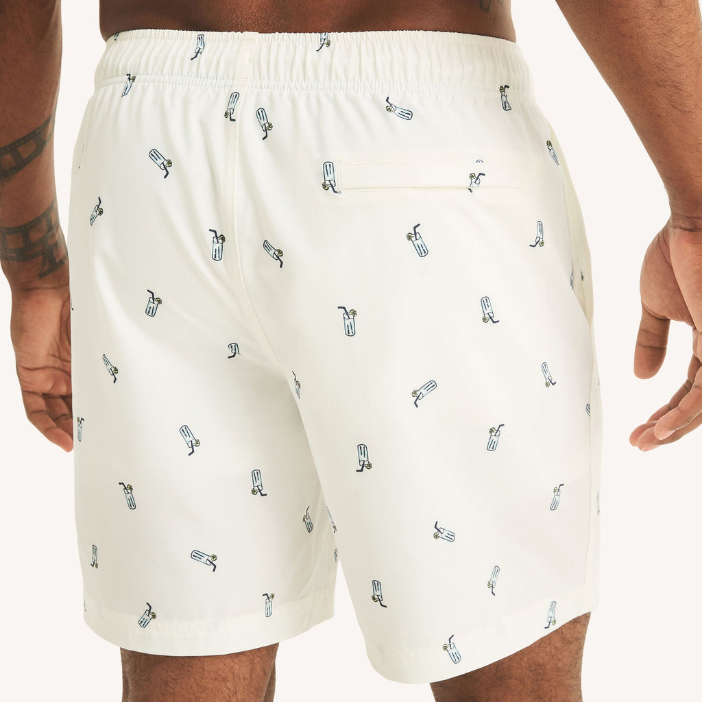 Nautica Mens 7" Printed Quick-Dry Swim