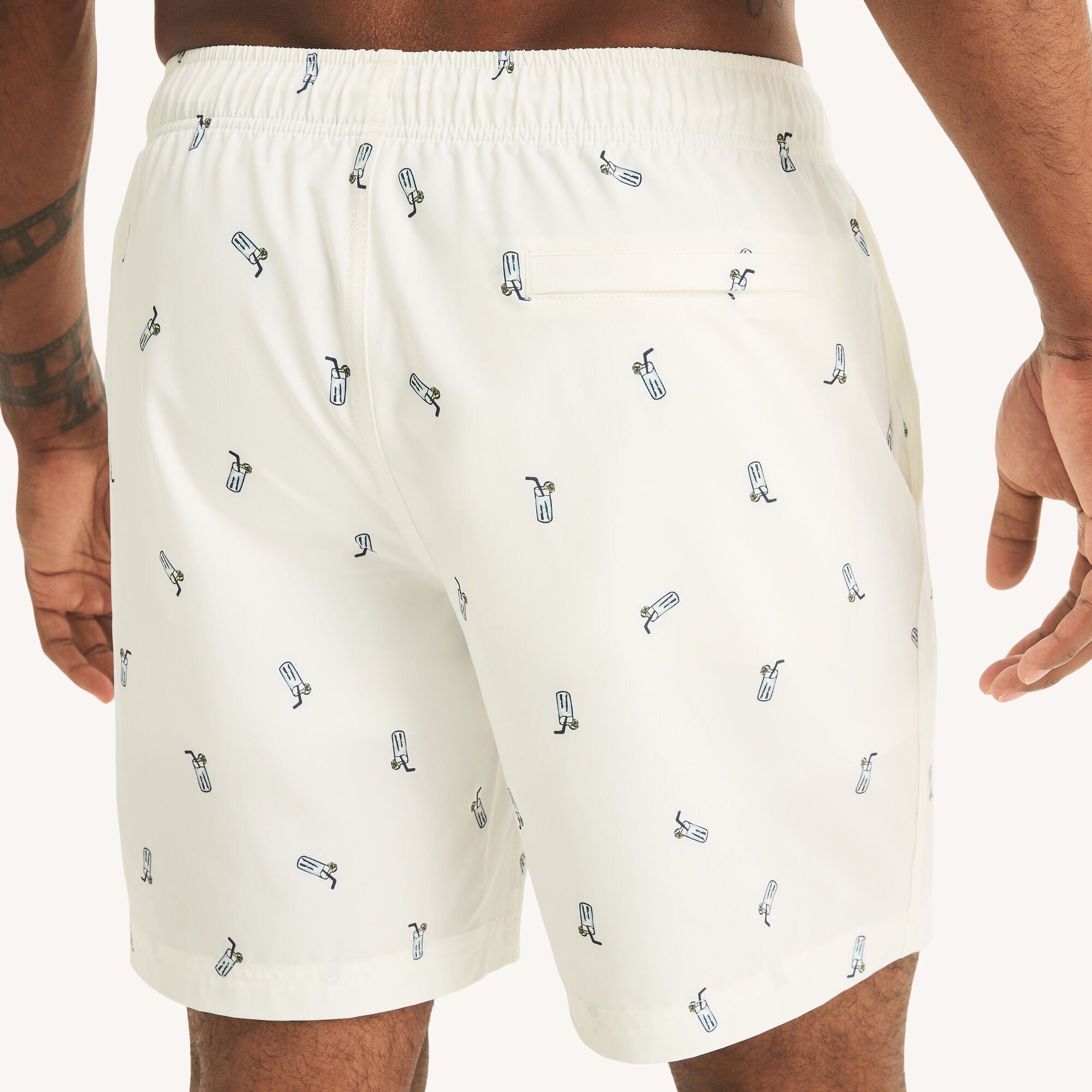 Nautica Mens 7" Printed Quick-Dry Swim