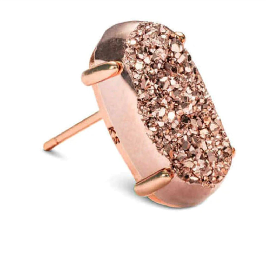 Women's Betty Drusy Stud Earring In Rose Gold