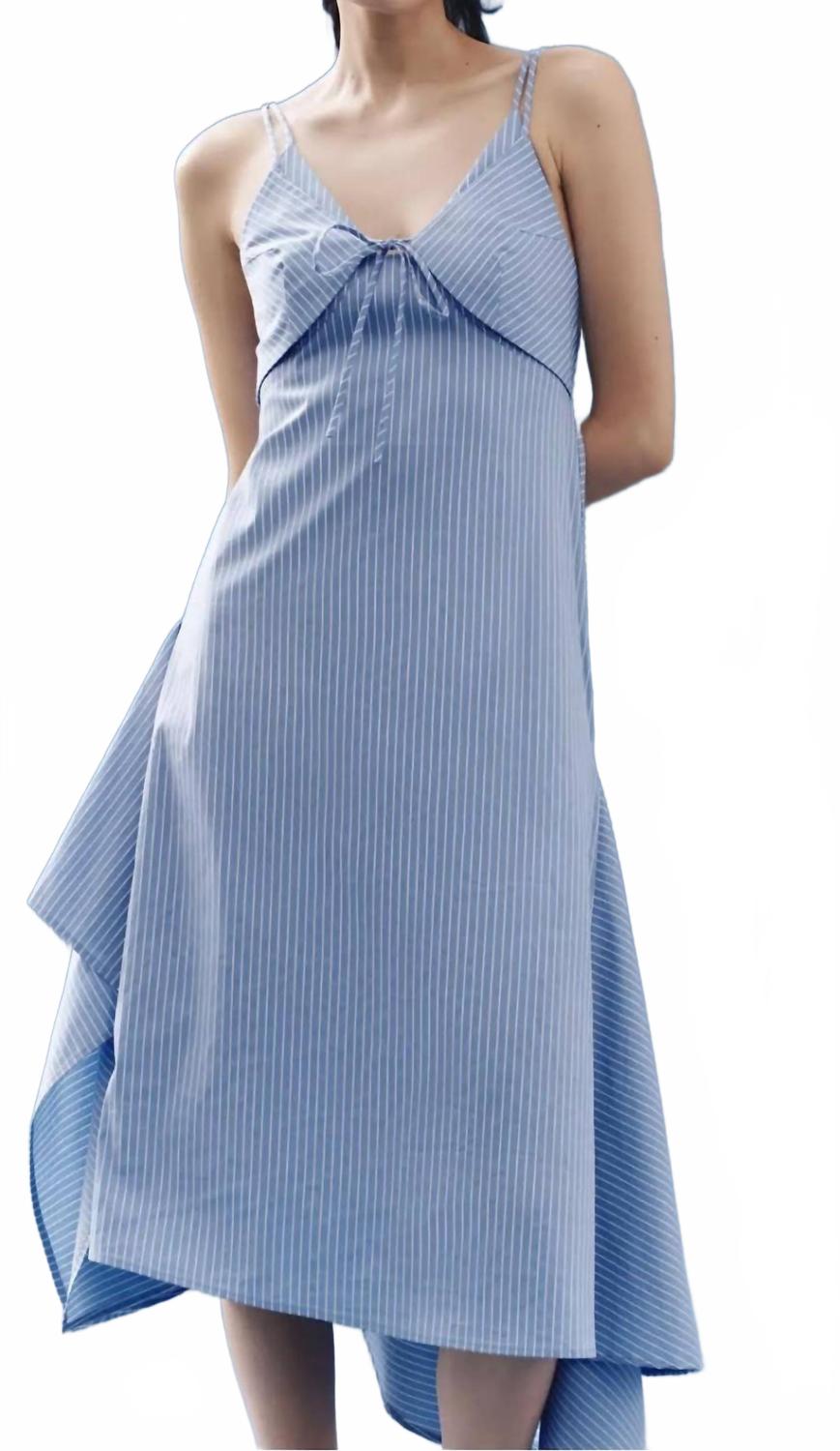 Lilith Ruffle Dress In Blue