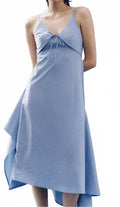 Lilith Ruffle Dress In Blue